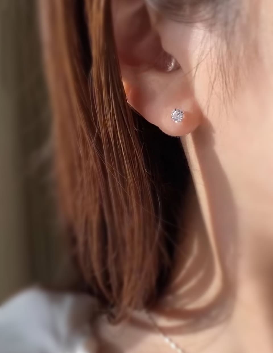 CZ 4mmスタッドピアス SV925