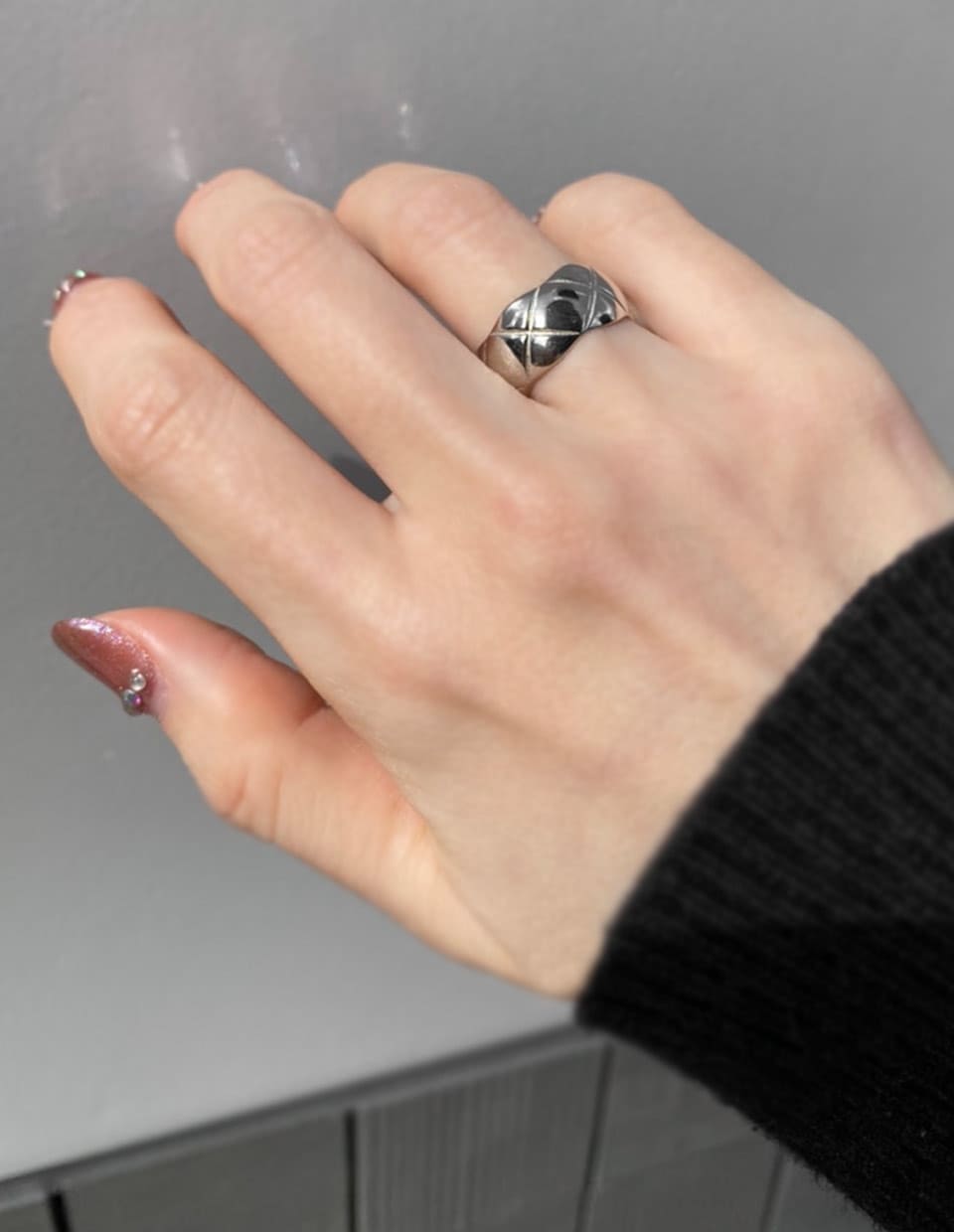 S45 キルトリング／シルバーアクセサリ 指輪 キルティング シルバー 925