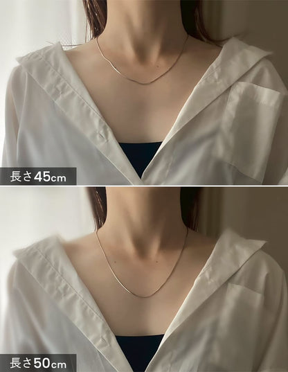 スネークチェーンネックレス 45-50cm SV925