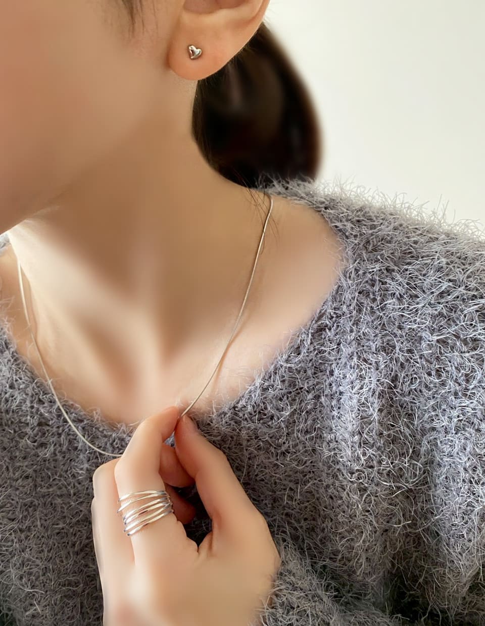 スネークチェーンネックレス 40-50cm SV925 – 金属アレルギー対応の