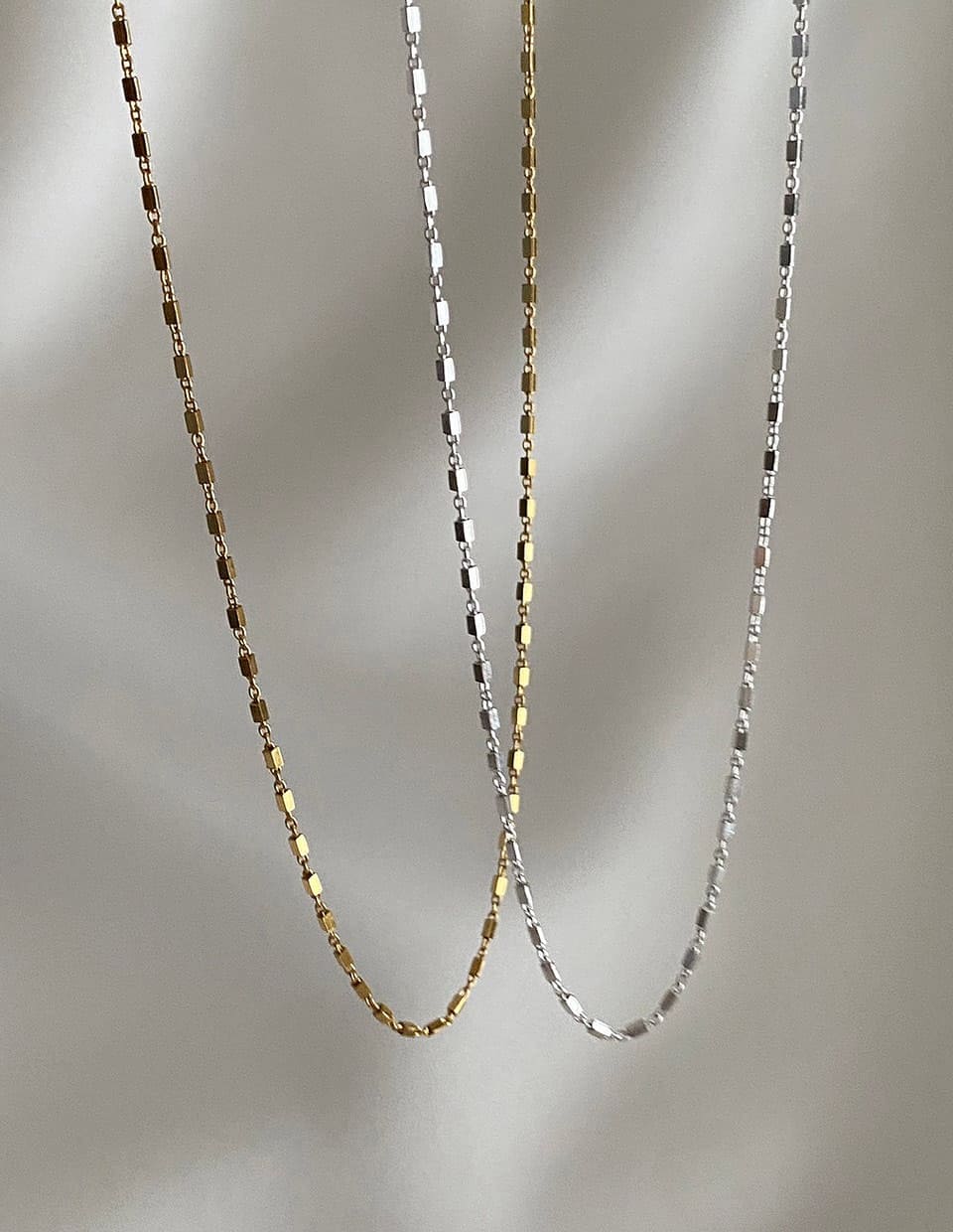 キューブチェーンネックレス シルバー925