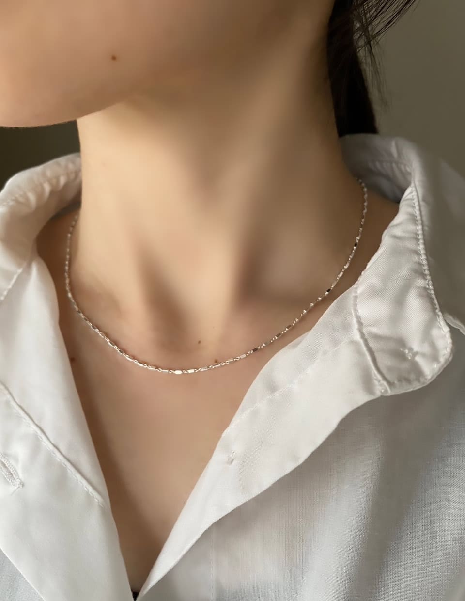 キューブチェーンネックレス シルバー925