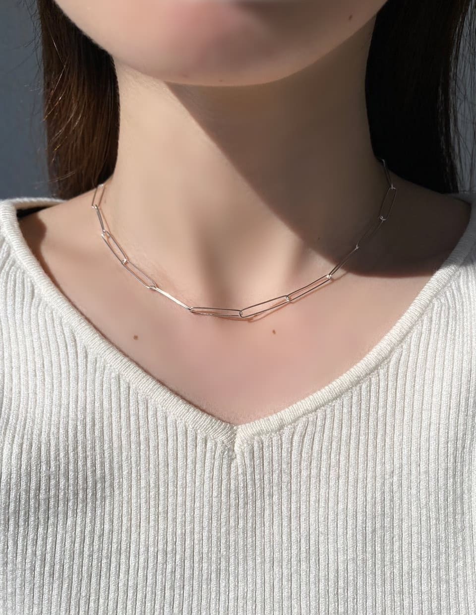 クリップチェーンネックレス シルバー925