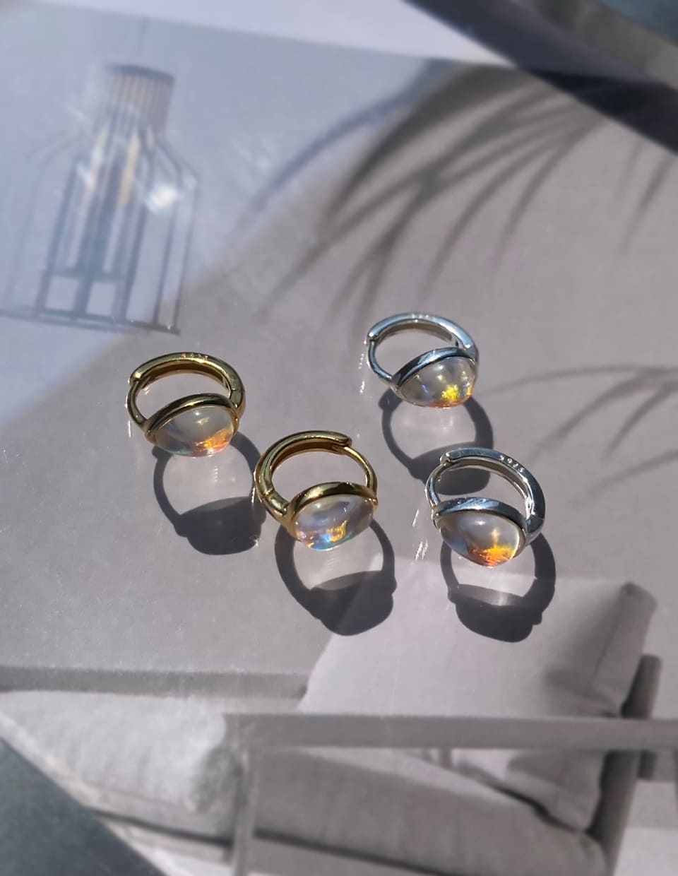 オーロラドロップピアス シルバー925