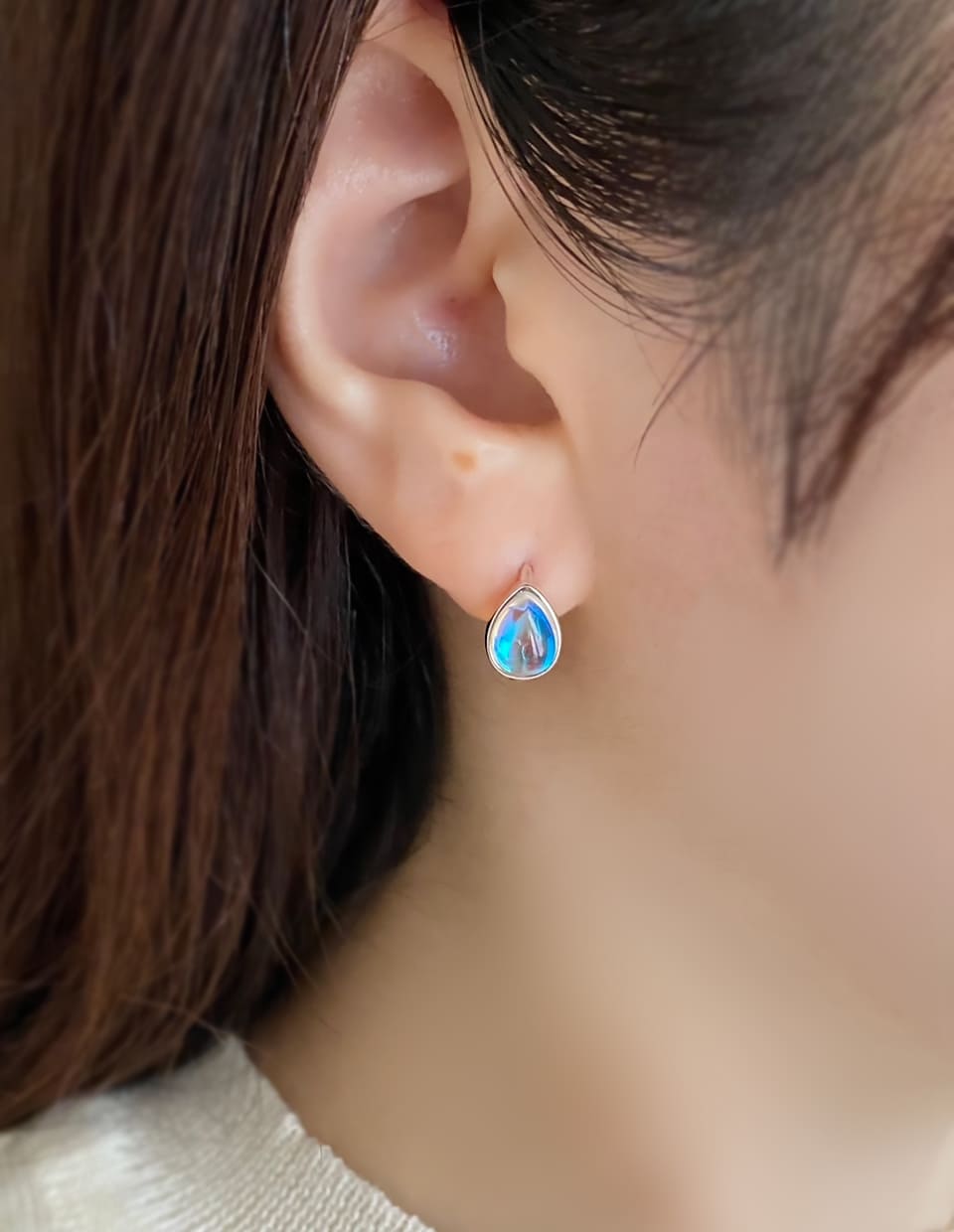 オーロラドロップピアス SV925