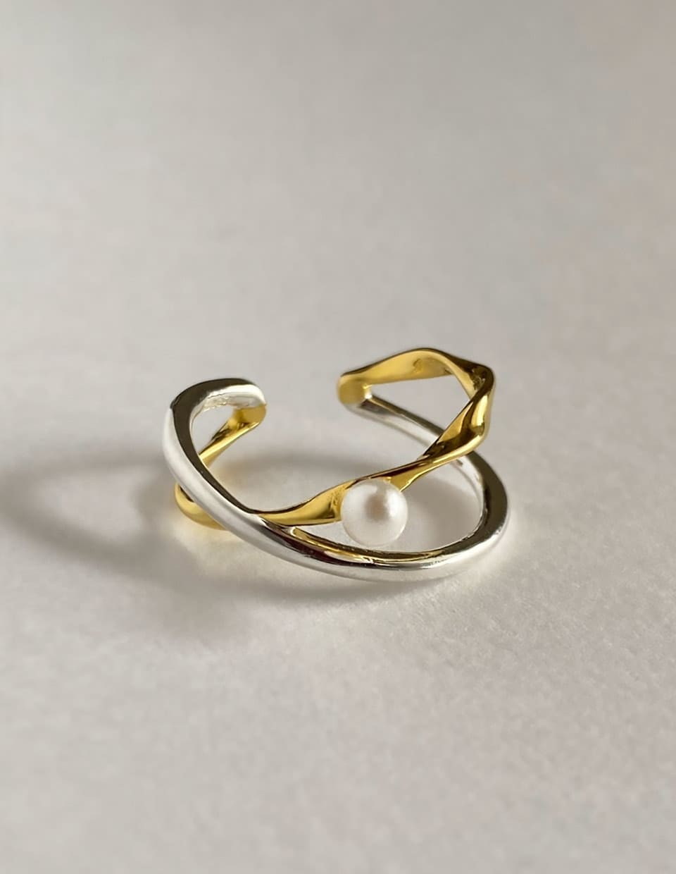 コンビクロスパールリング シルバー925