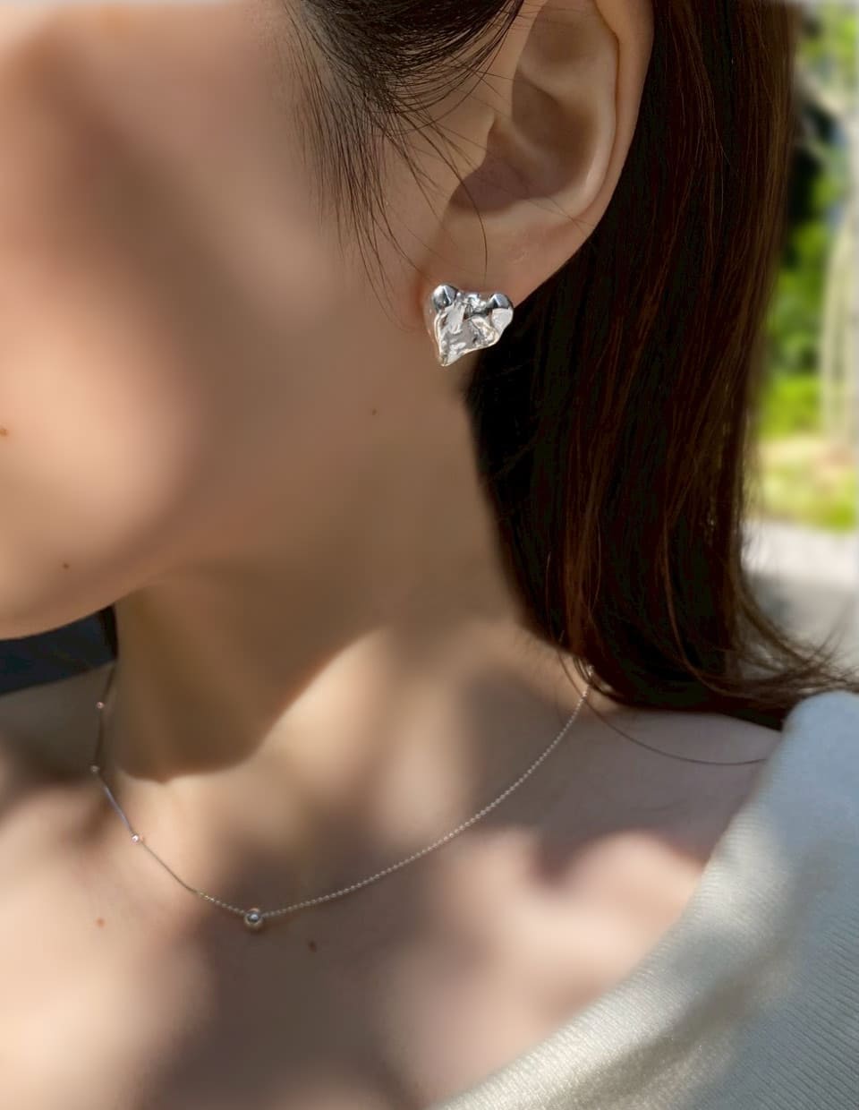 メロウハートピアス シルバー925