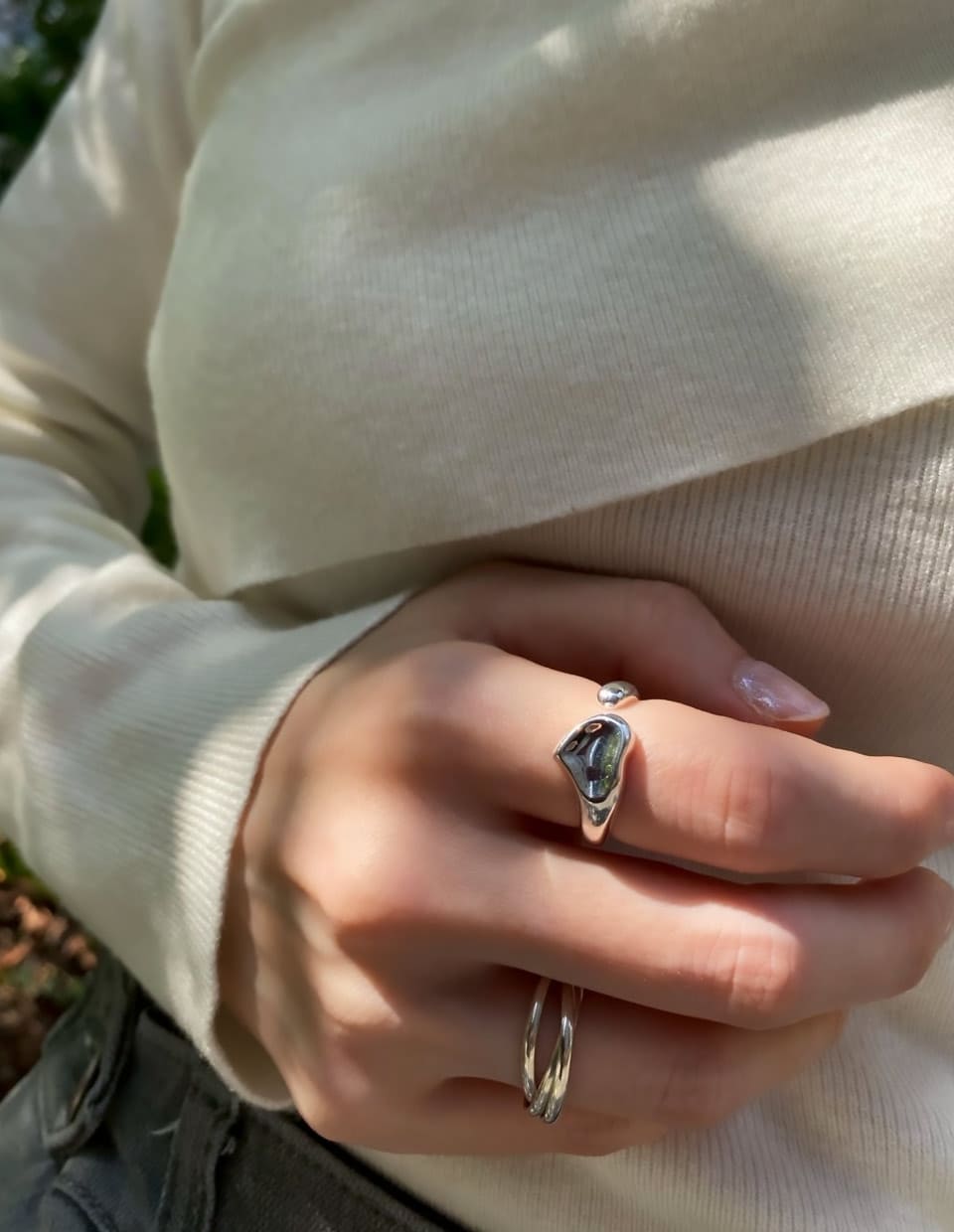 メロウハートオープンリング シルバー925