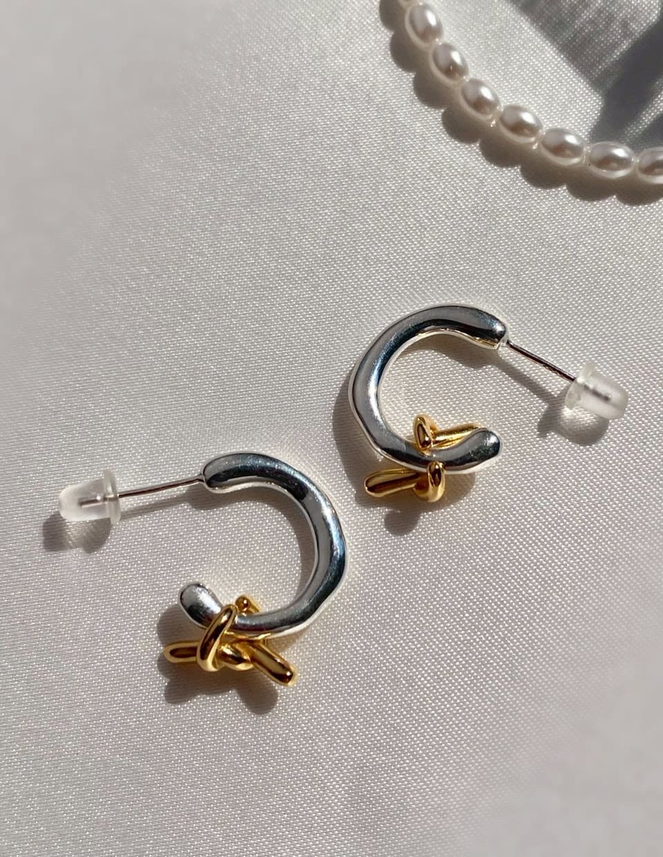 ミックスデュオフープピアス シルバー925
