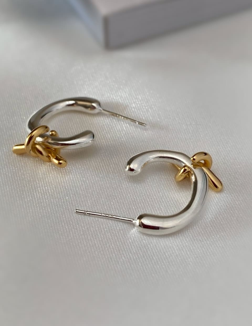 ミックスデュオフープピアス シルバー925