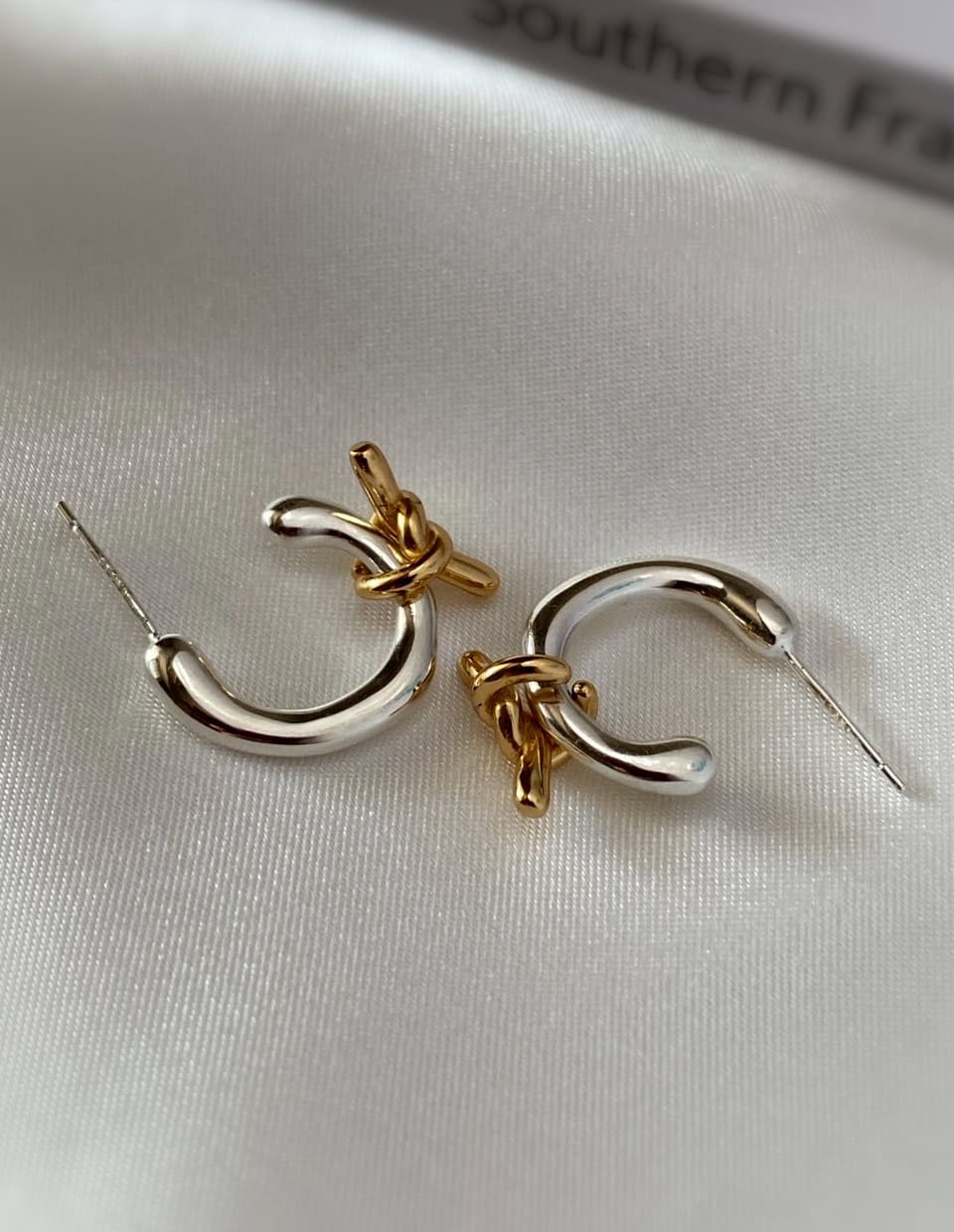 ミックスデュオフープピアス シルバー925