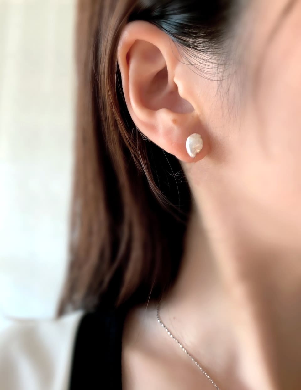 ちょこんとバロックパールピアス SV925