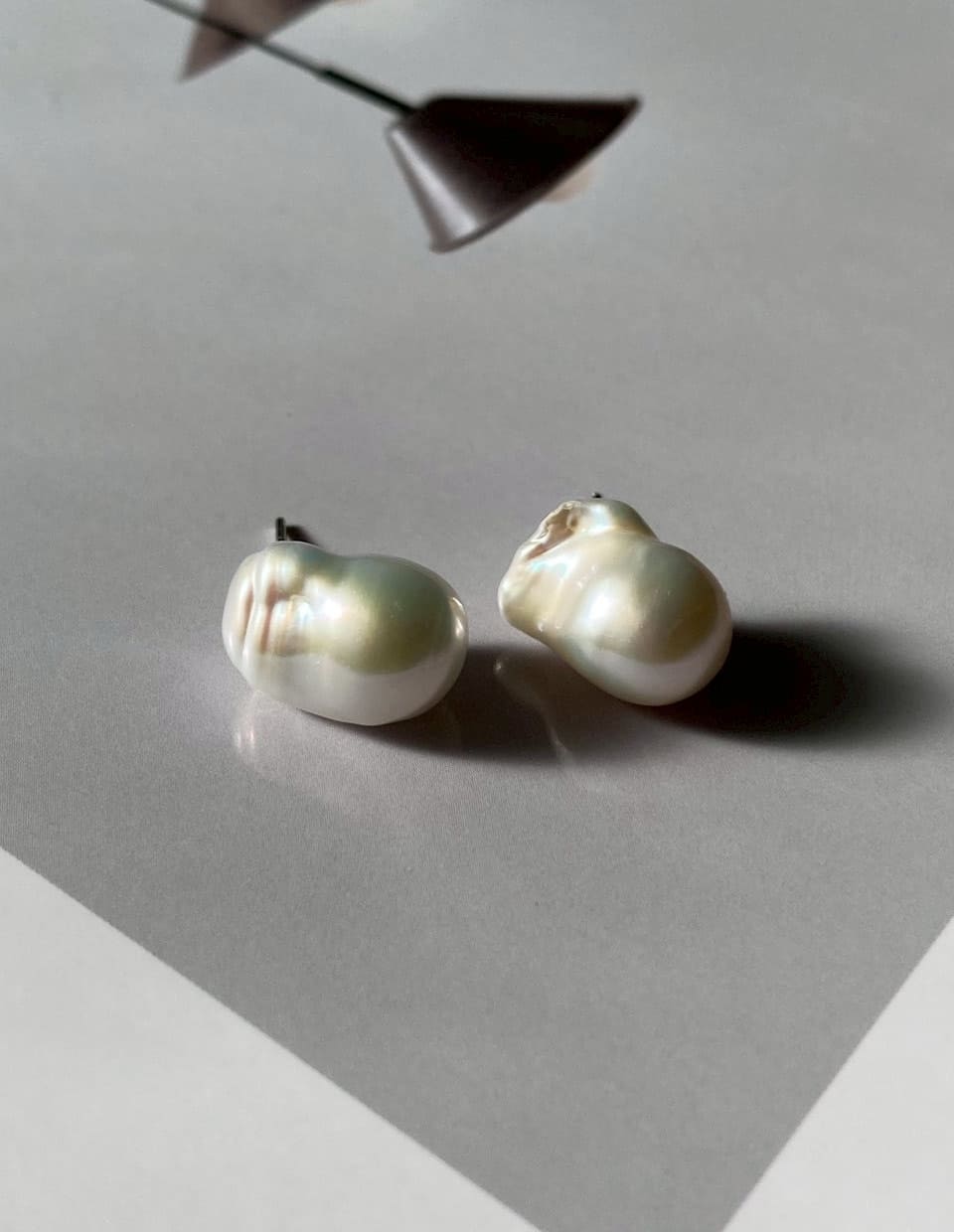 ぽってりバロックパールピアス SV925