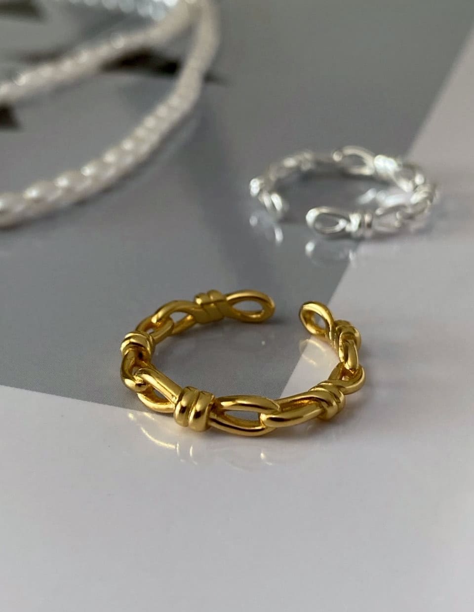 チェーンノットリング SV925