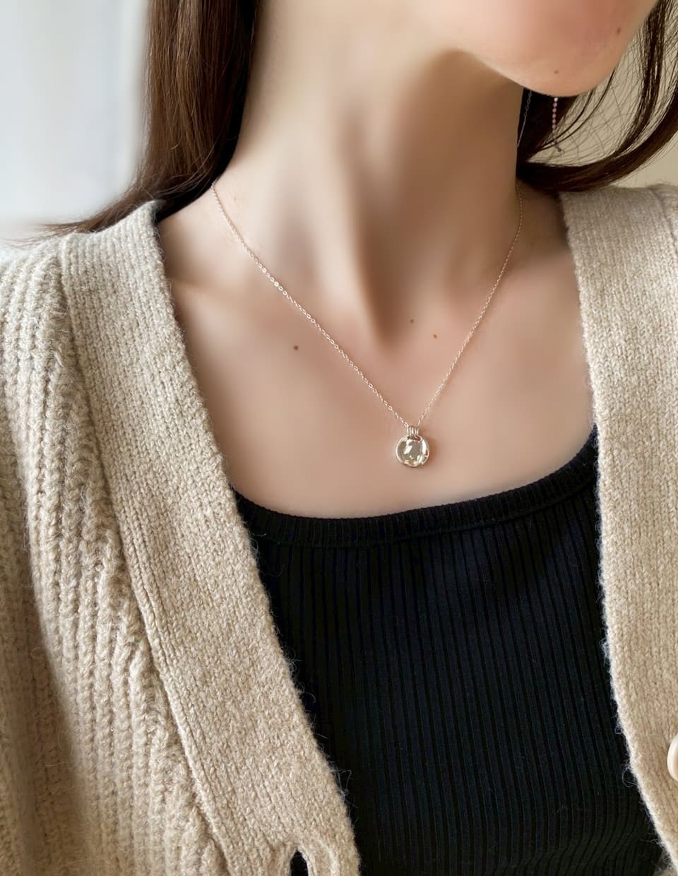 ニュアンスコインネックレス SV925