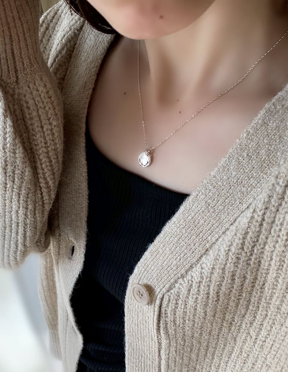 ニュアンスコインネックレス SV925