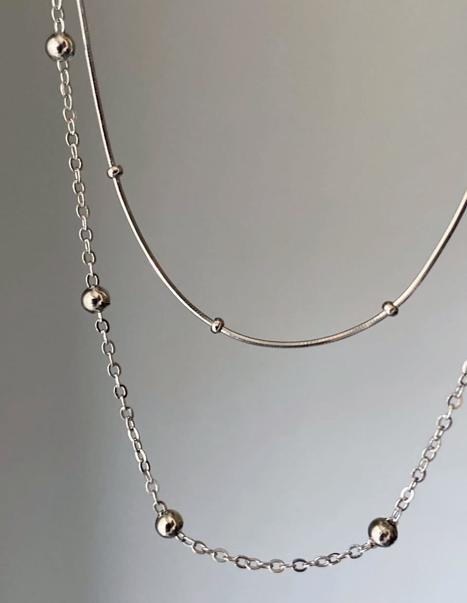 2連ボールチェーンネックレス SV925