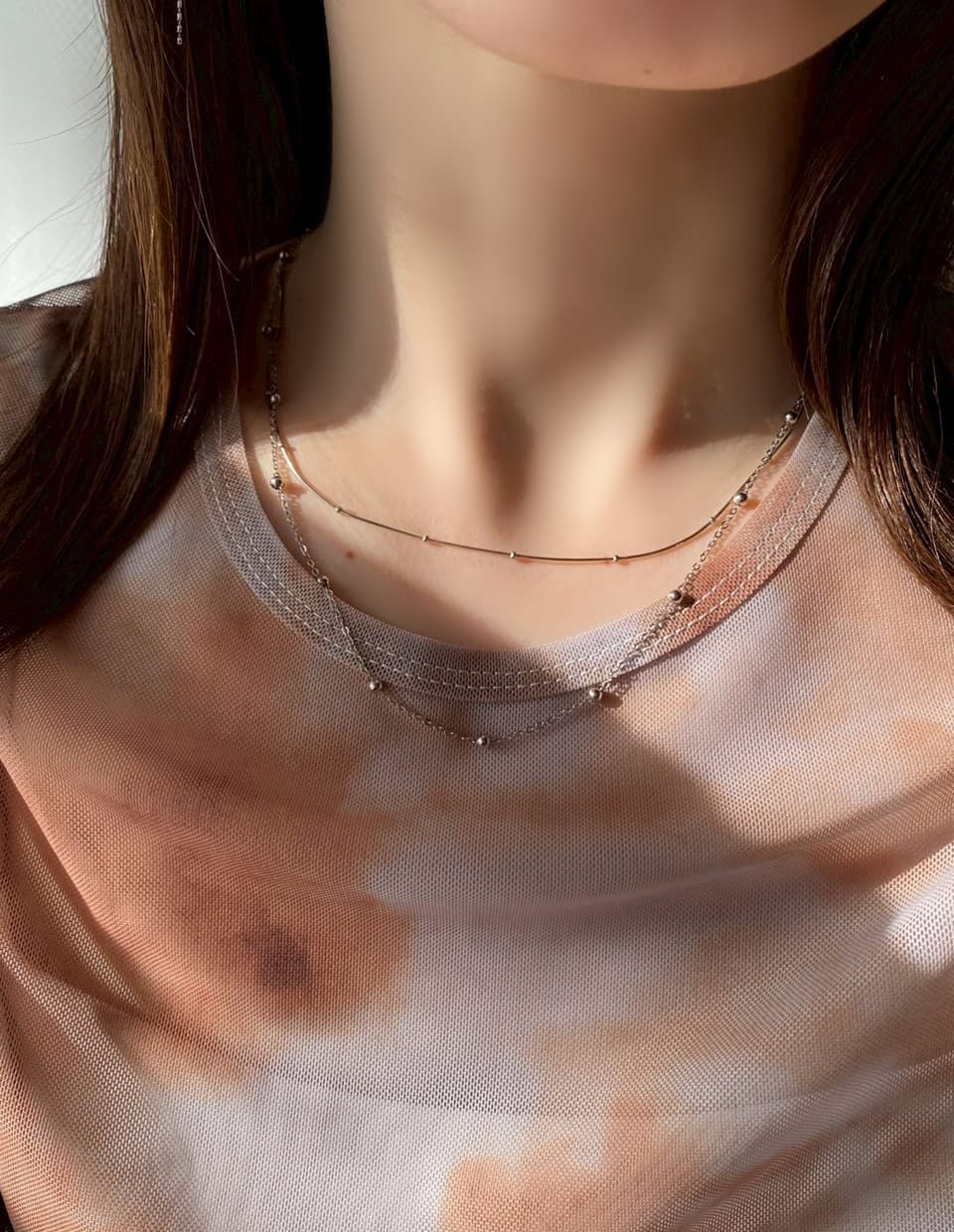 2連ボールチェーンネックレス SV925