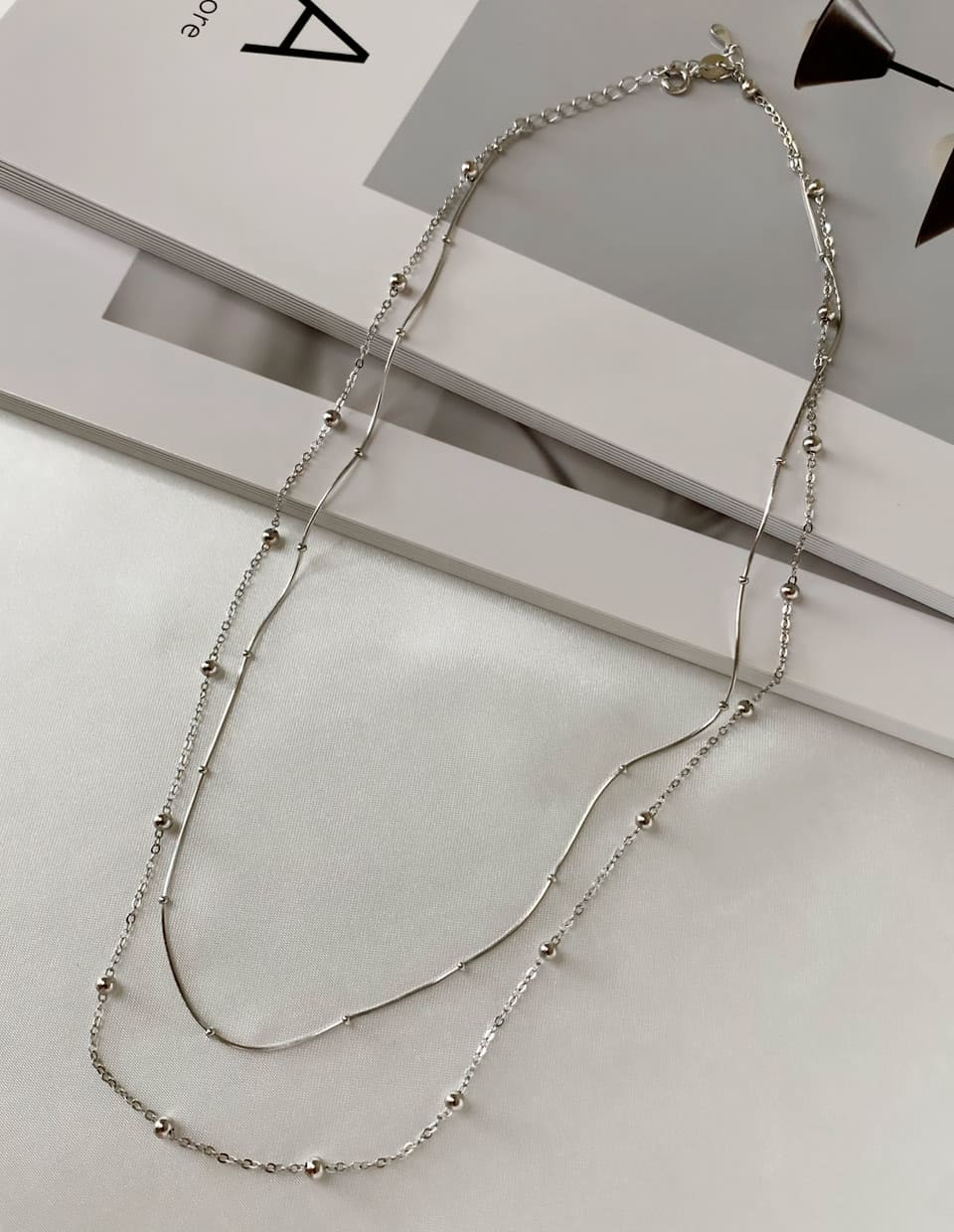 2連ボールチェーンネックレス SV925