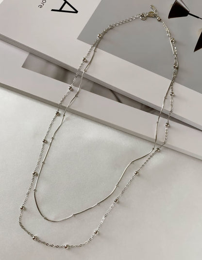 2連ボールチェーンネックレス SV925