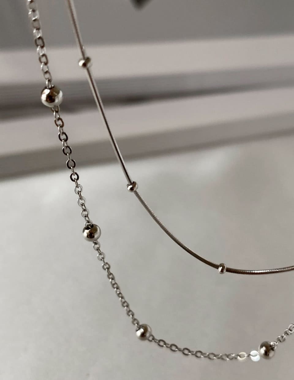 2連ボールチェーンネックレス SV925