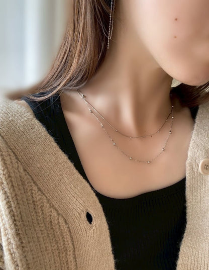 2連ボールチェーンネックレス SV925