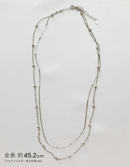 2連ボールチェーンネックレス SV925