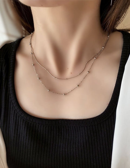 2連ボールチェーンネックレス SV925