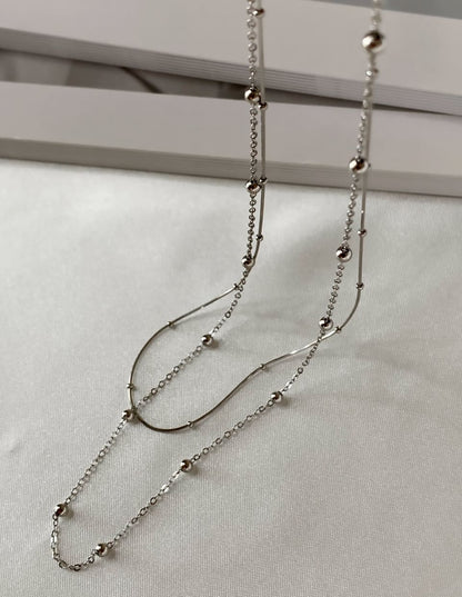 2連ボールチェーンネックレス SV925