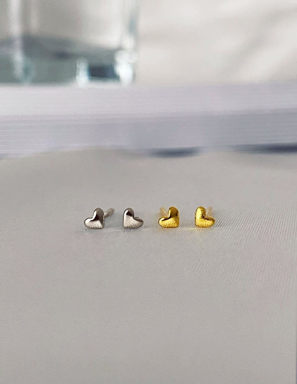 ハートmicroピアス SV925