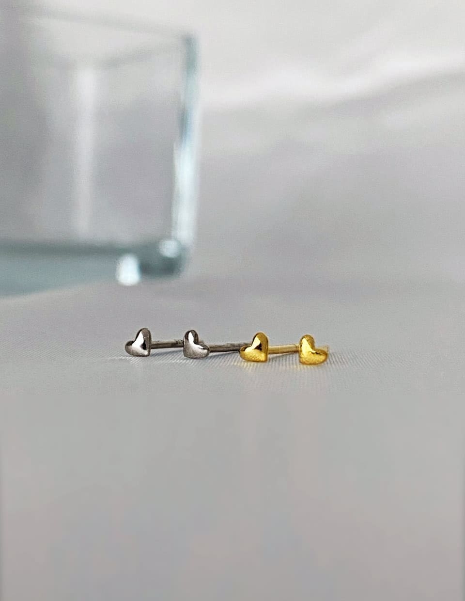 ハートmicroピアス SV925