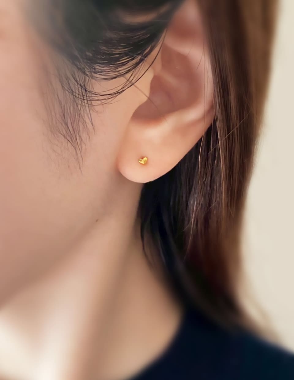 ハートmicroピアス SV925