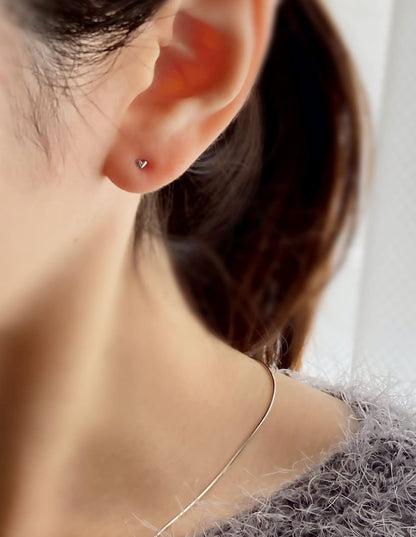 ハートmicroピアス SV925