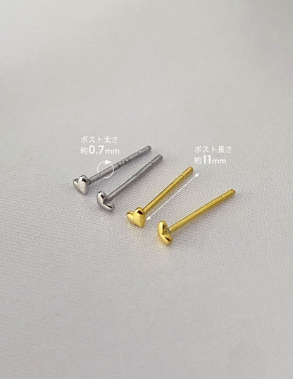 ハートmicroピアス SV925