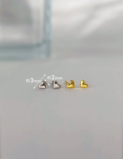 ハートmicroピアス SV925