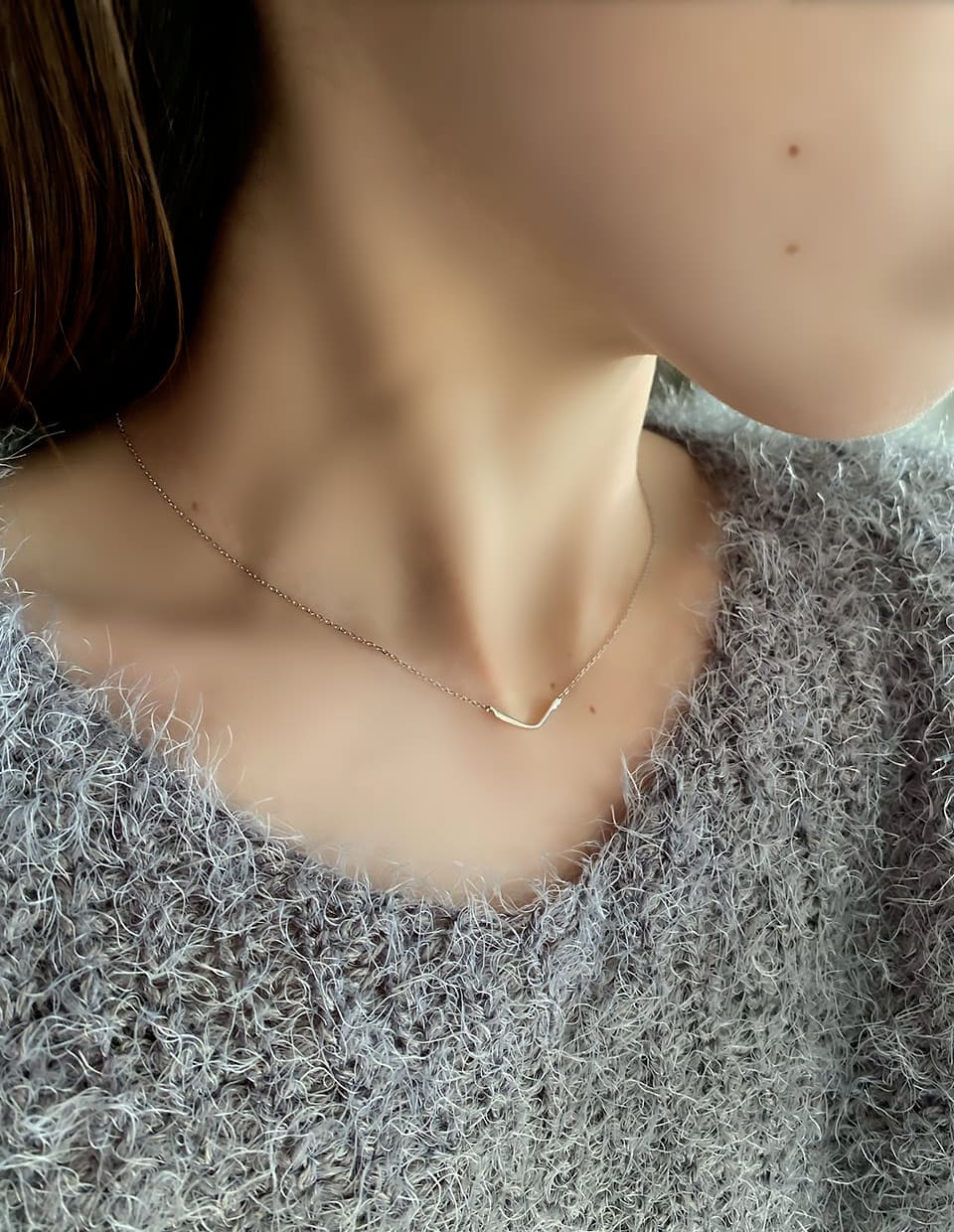 ニュアンスVカーブネックレス SV925