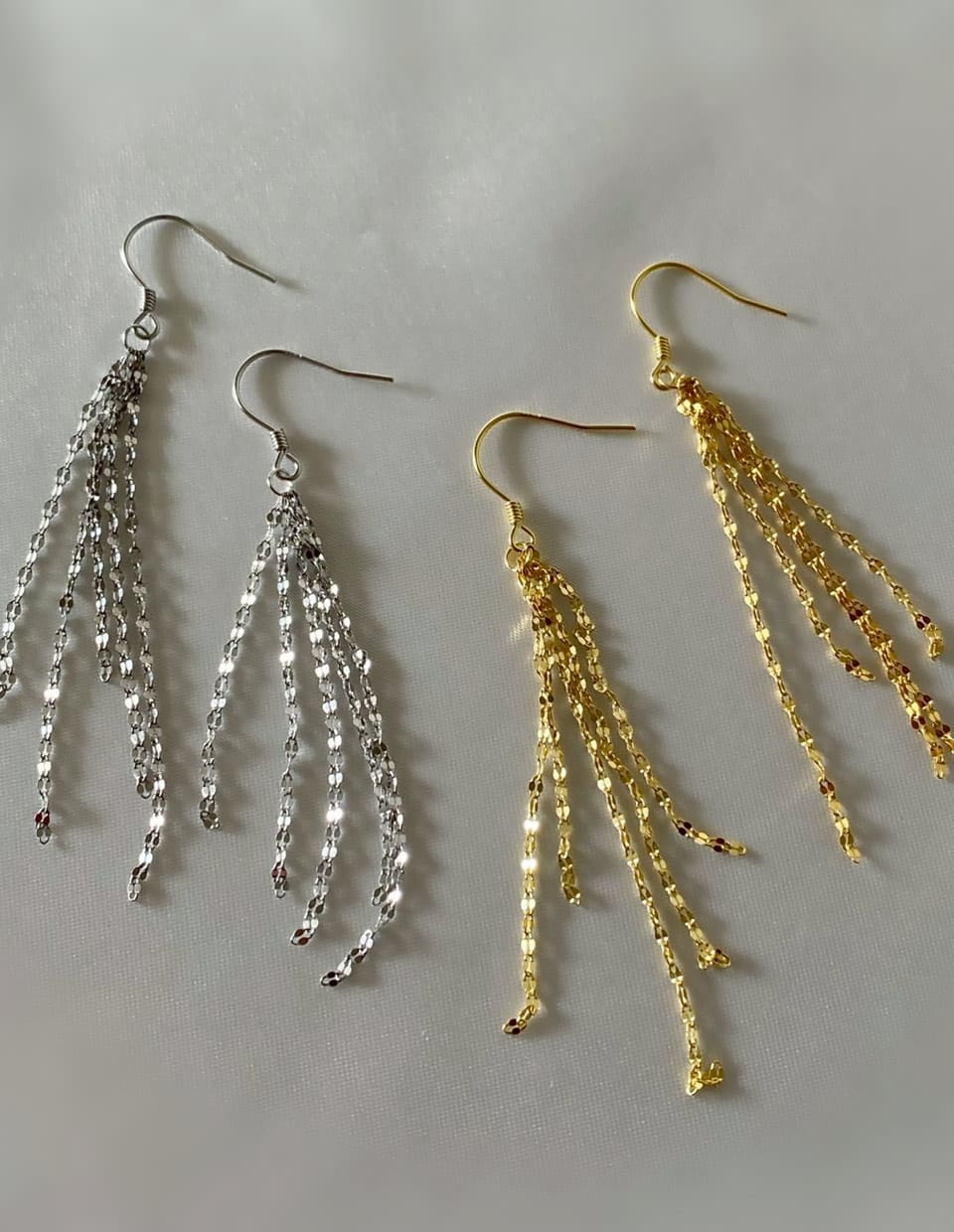 ロングチェーンフローピアス SV925