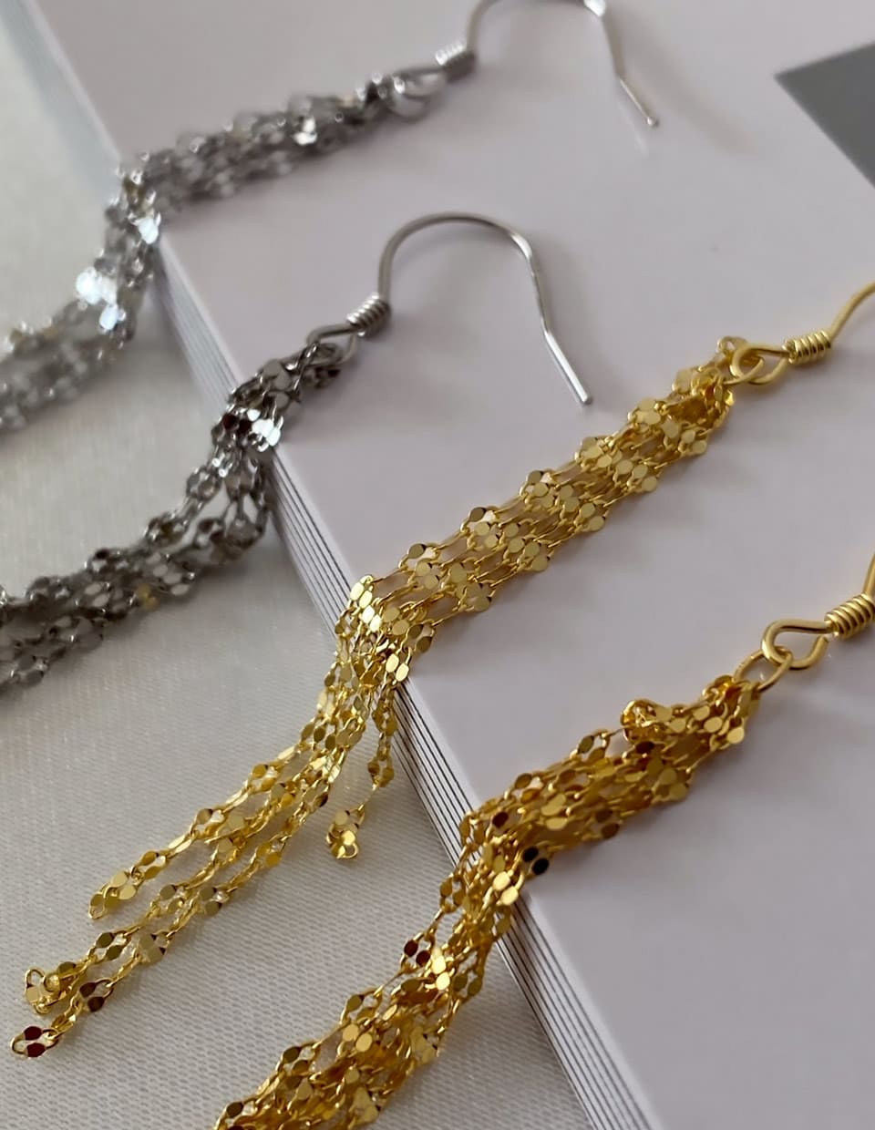 ロングチェーンフローピアス SV925