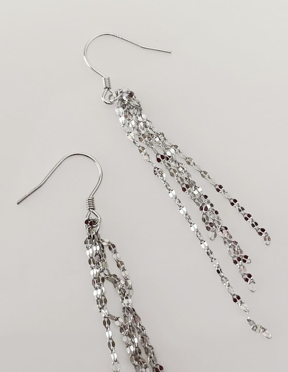 ロングチェーンフローピアス SV925