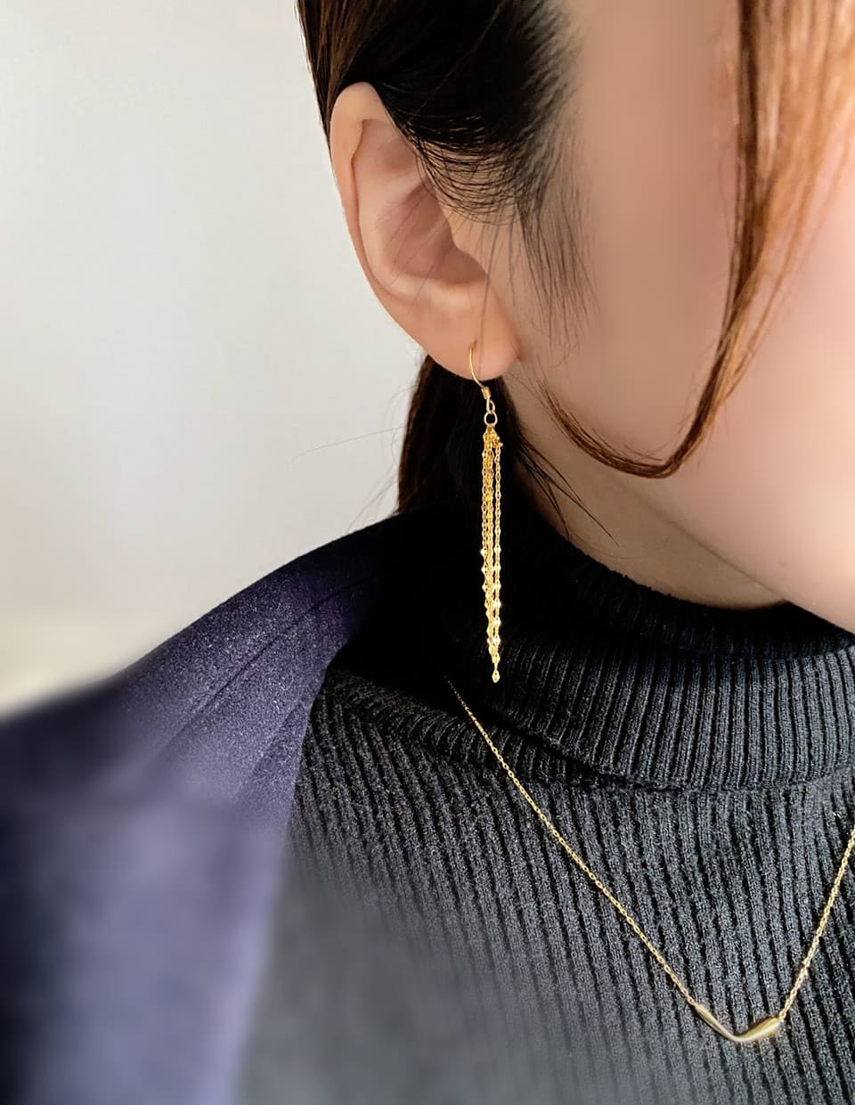 ロングチェーンフローピアス SV925