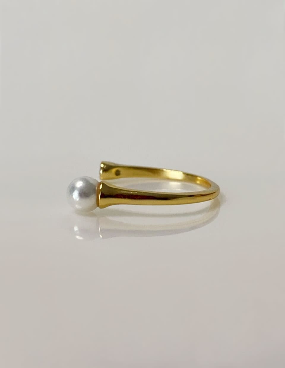 パール×ジルコン フォークリング SV925