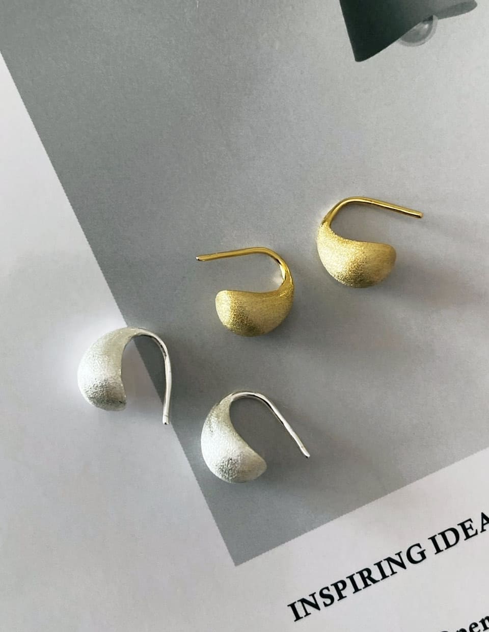 マットドロップピアス SV925