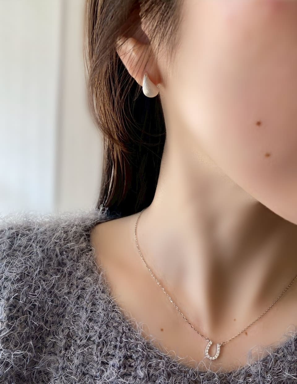 マットドロップピアス SV925 – 金属アレルギー対応のアクセサリー