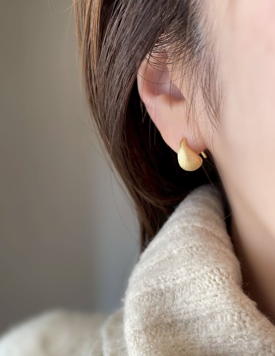 マットドロップピアス SV925