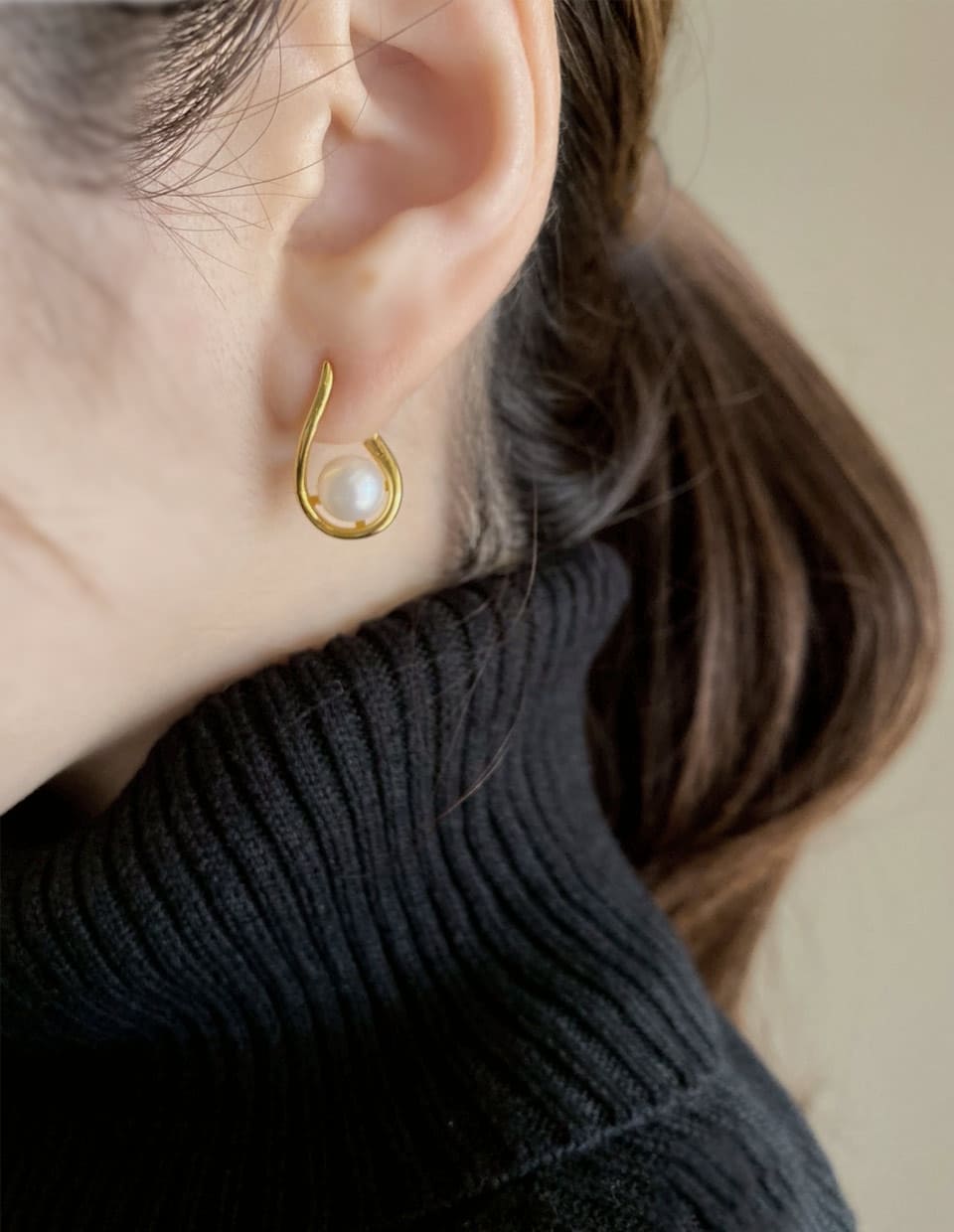 淡水パールドロップピアス SV925ポスト 