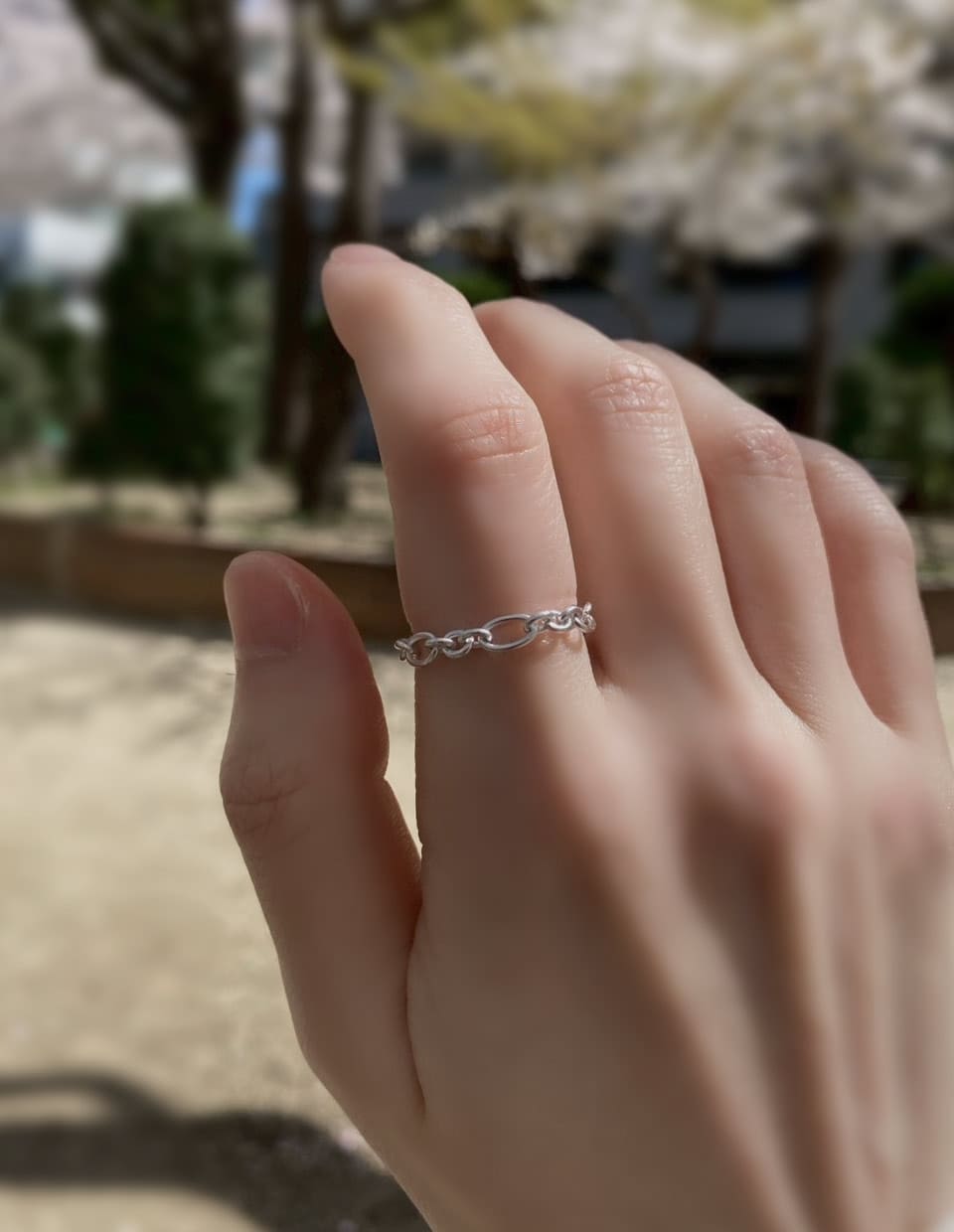 SET]ムーンストーンリング＋チェーンリング SV925（2SET） – 金属