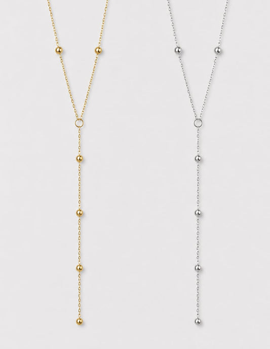 ［Coming soon］Y字ドットチェーンネックレス SV925